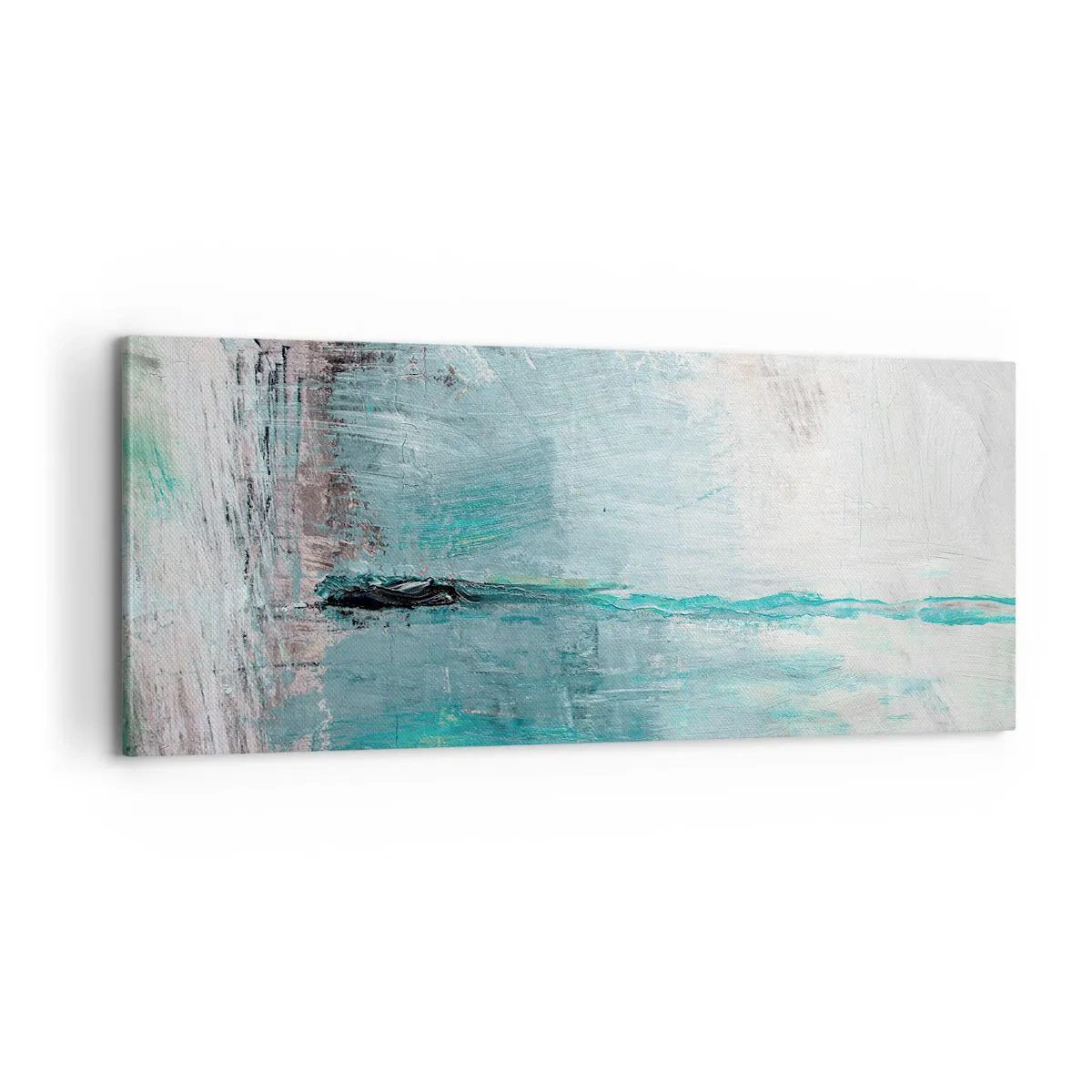 Schilderen op canvas - Horizontaal in blauw - 100x40 cm