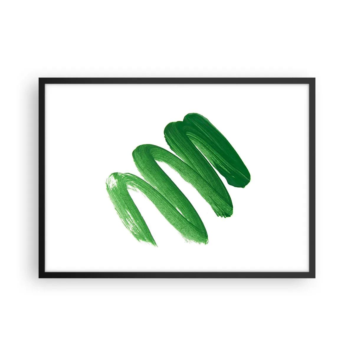 Poster in een zwarte lijst - Groene grap - 70x50 cm