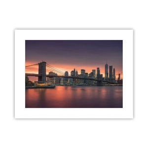 Poster - Ondergedompeld in lila stilte - 40x30 cm