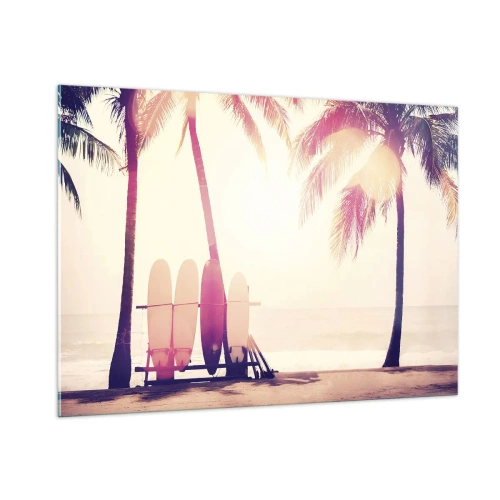 Schilderen op glas - Het wordt een geweldige dag - 100x70 cm