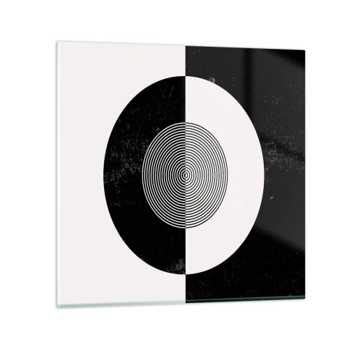 Schilderen op glas - Harmonie in zwart-wit - 30x30 cm