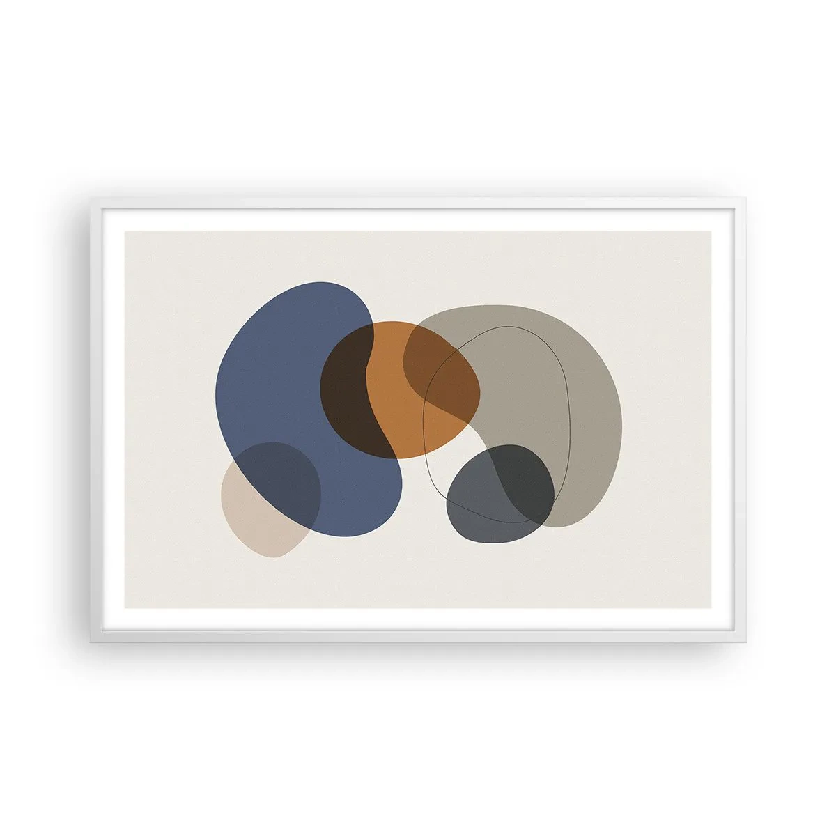 Poster in een witte lijst - Kleur druppels - 91x61 cm