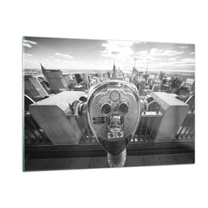 Schilderen op glas - Stad boven de steden - 120x80 cm