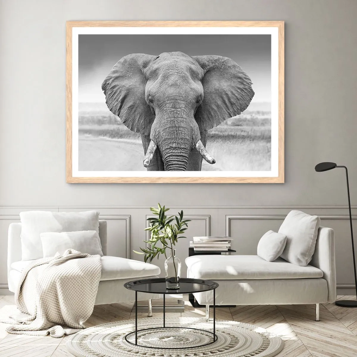 Een poster in een licht eiken lijst - Welkom in mijn wereld - 100x70 cm