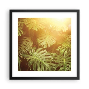 Poster in een zwarte lijst - In het groen treden... - 40x40 cm