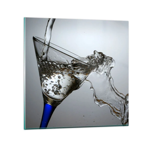 Schilderen op glas - Kristalwater in kristalglas - 30x30 cm