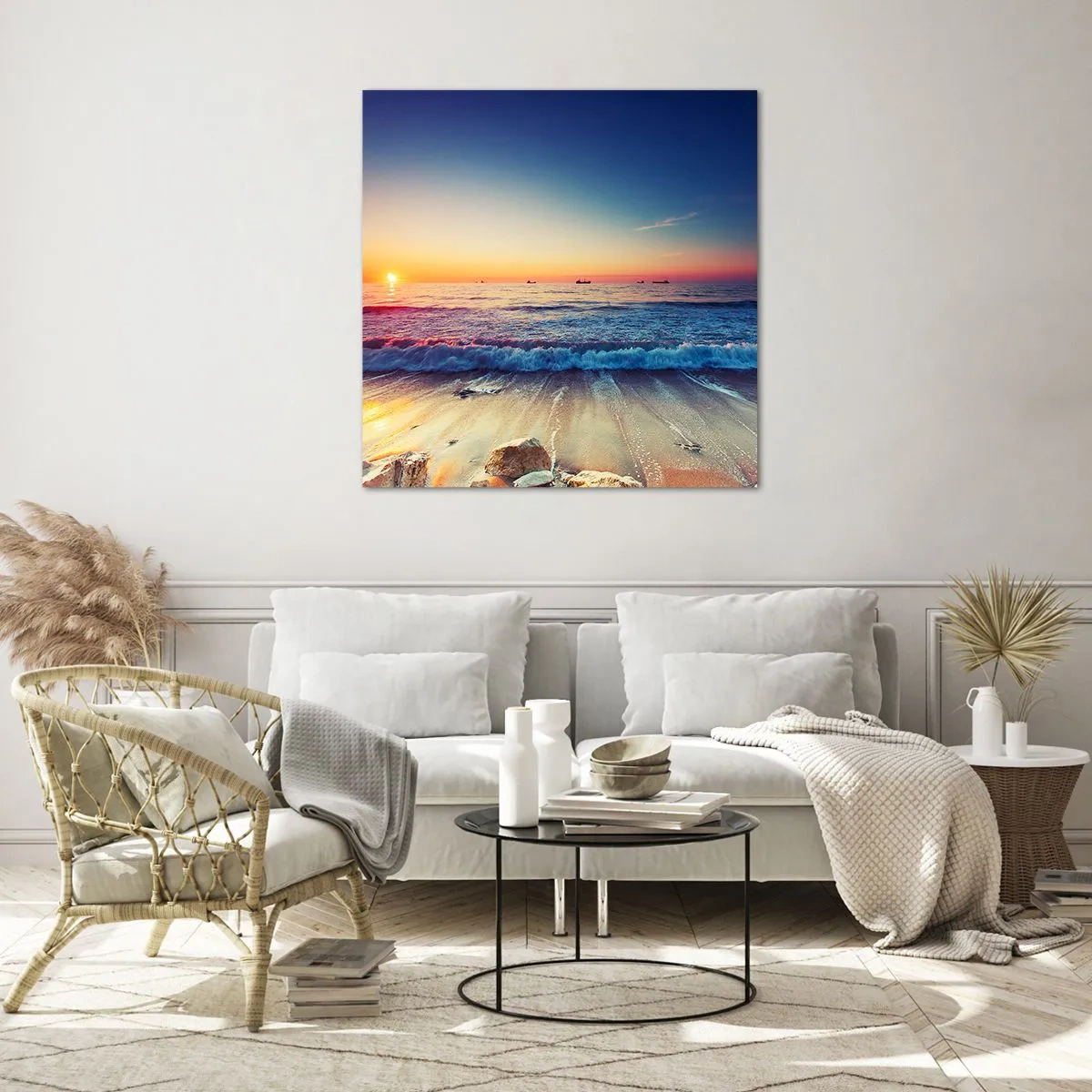 Schilderen op glas - Hoe zit het met de horizon? - 40x40 cm