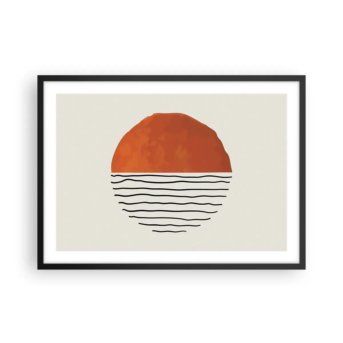 Poster in een zwarte lijst - In het Japanse klimaat - 70x50 cm