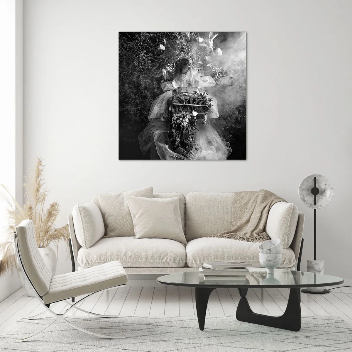 Schilderen op glas - Moeder zelf - Natuur - 50x50 cm