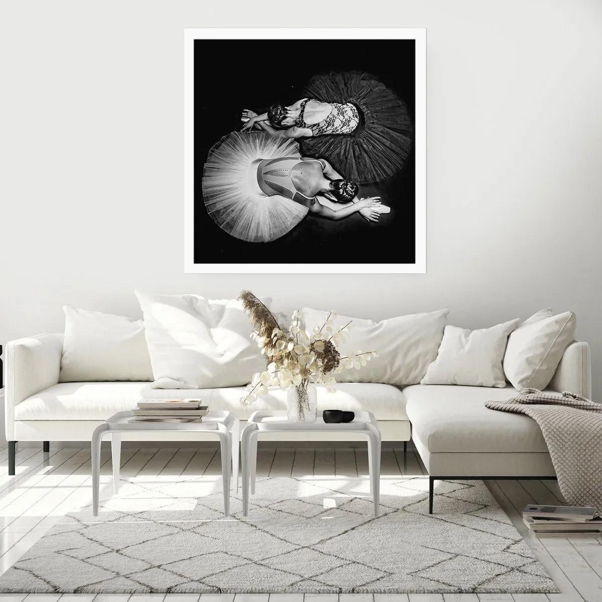 Poster - Jin en Jang - perfecte balans - 60x60 cm
