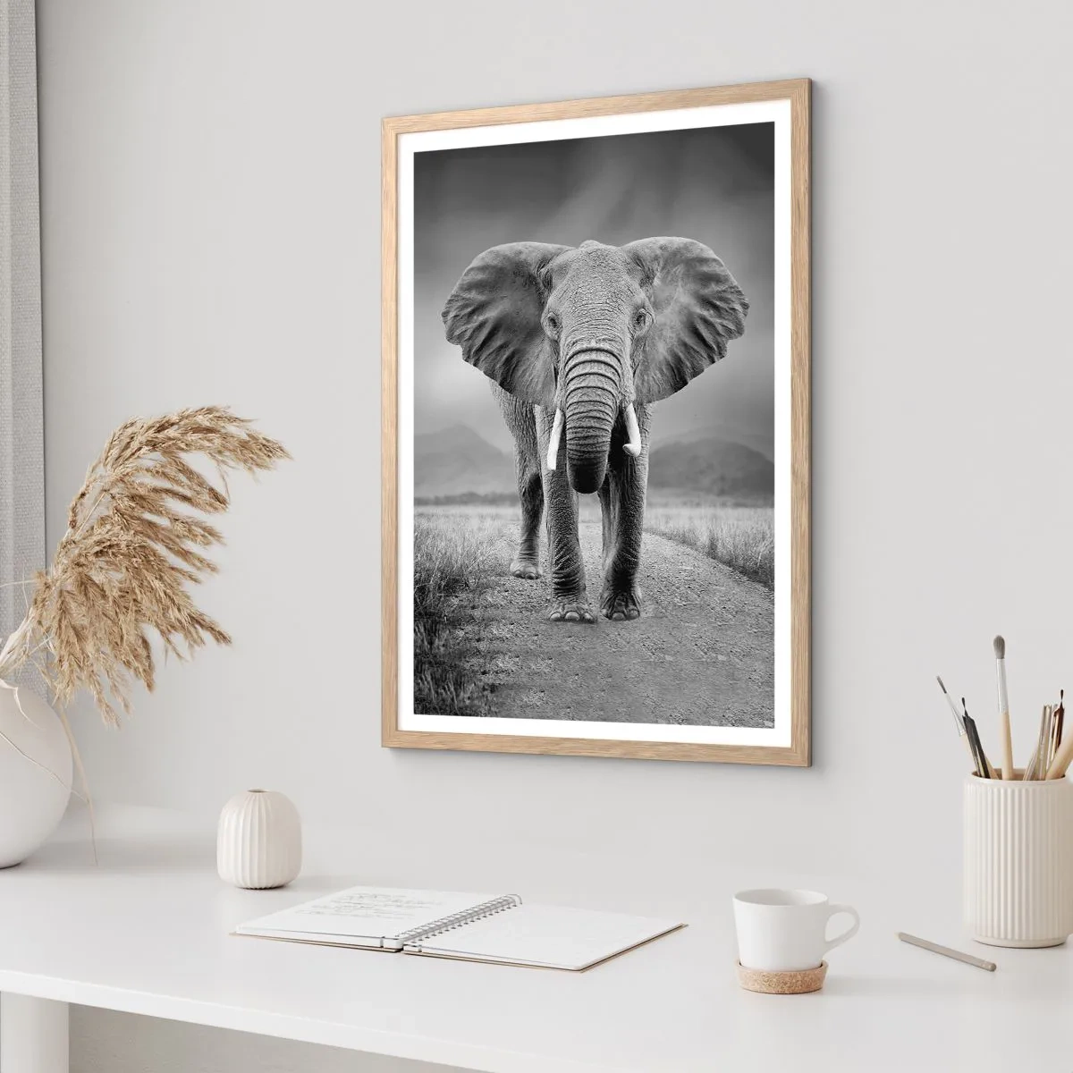 Een poster in een licht eiken lijst - De gastheer heet je welkom - 40x50 cm