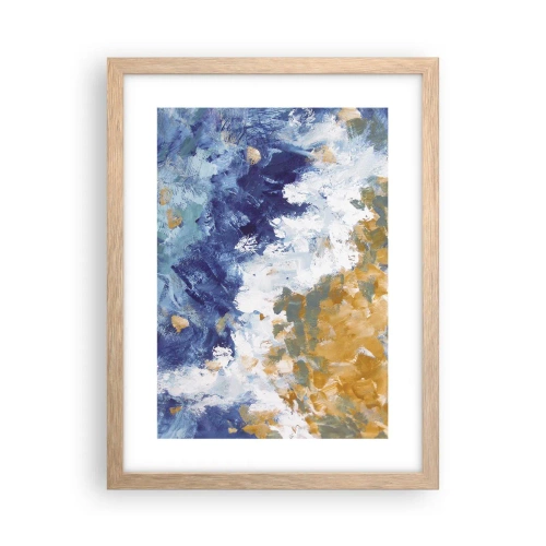 Een poster in een licht eiken lijst - Dans der Elementen - 30x40 cm