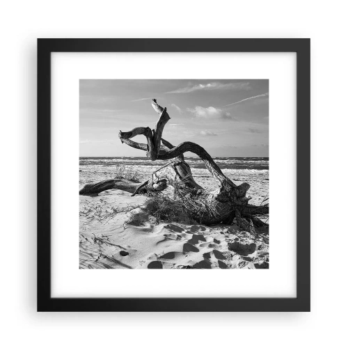 Poster in een zwarte lijst - Zee sculptuur - 30x30 cm