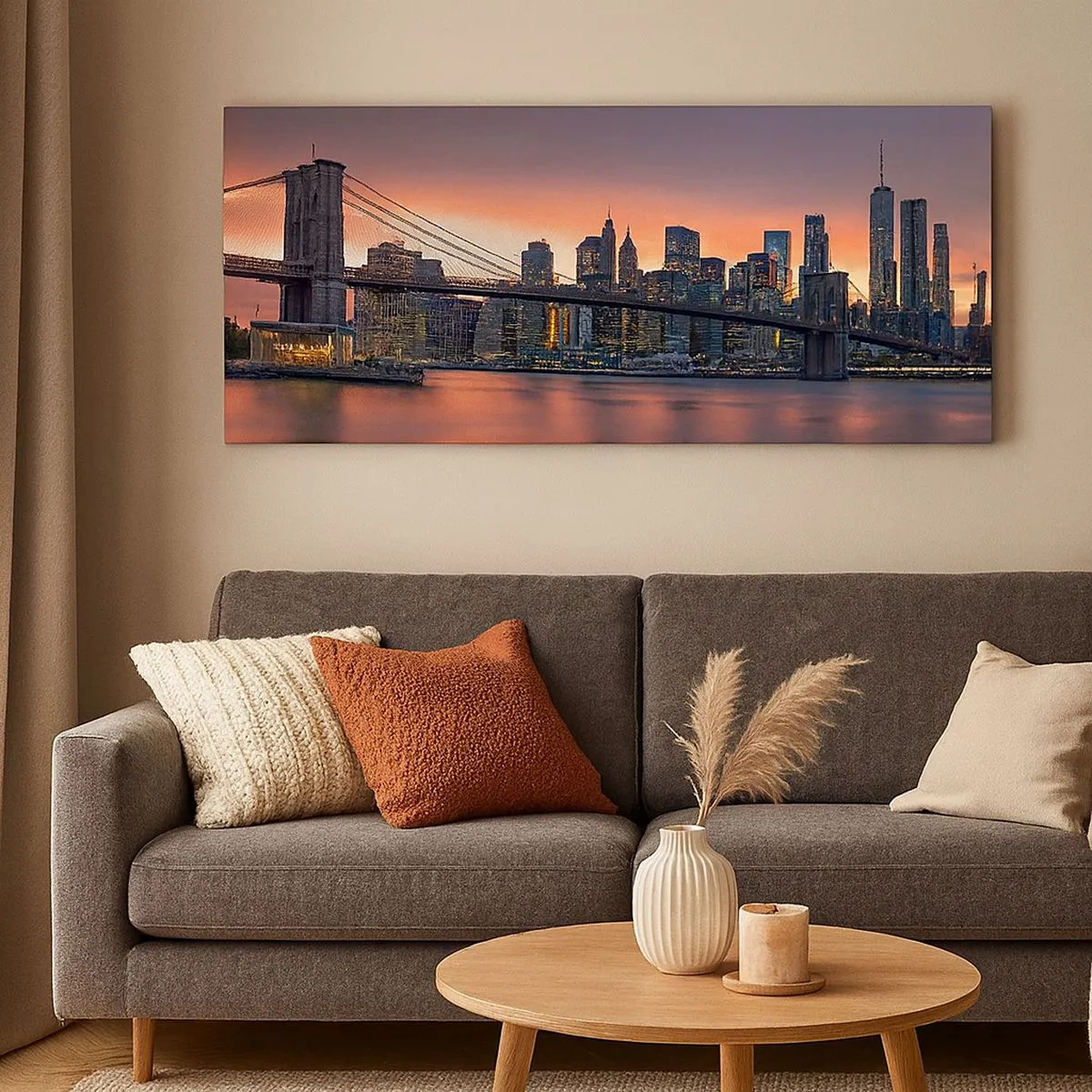 Schilderen op canvas - Ondergedompeld in lila stilte - 100x40 cm