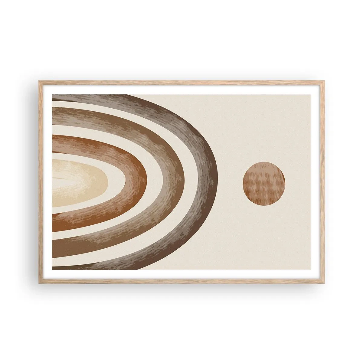 Een poster in een licht eiken lijst - In een sterrenstelsel ver, ver weg - 100x70 cm