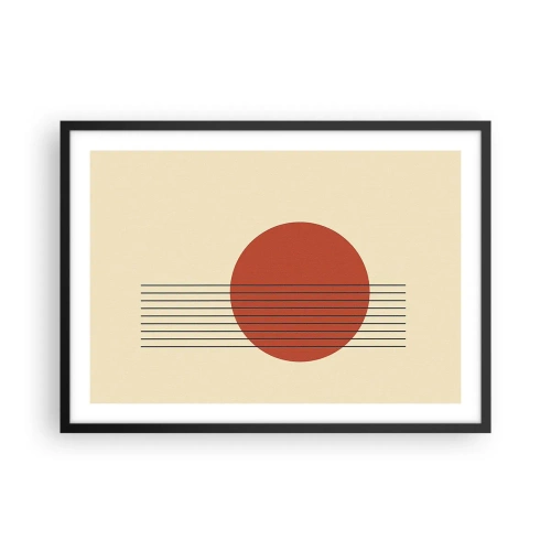 Poster in een zwarte lijst - Opnieuw en opnieuw en verder - 70x50 cm