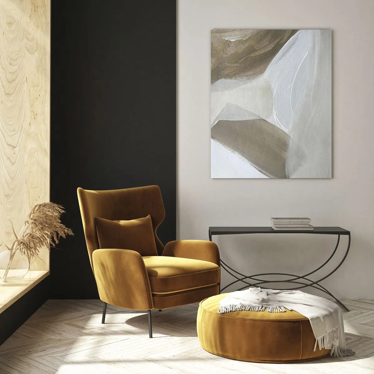 Schilderen op glas - Een golf van wit - 50x70 cm