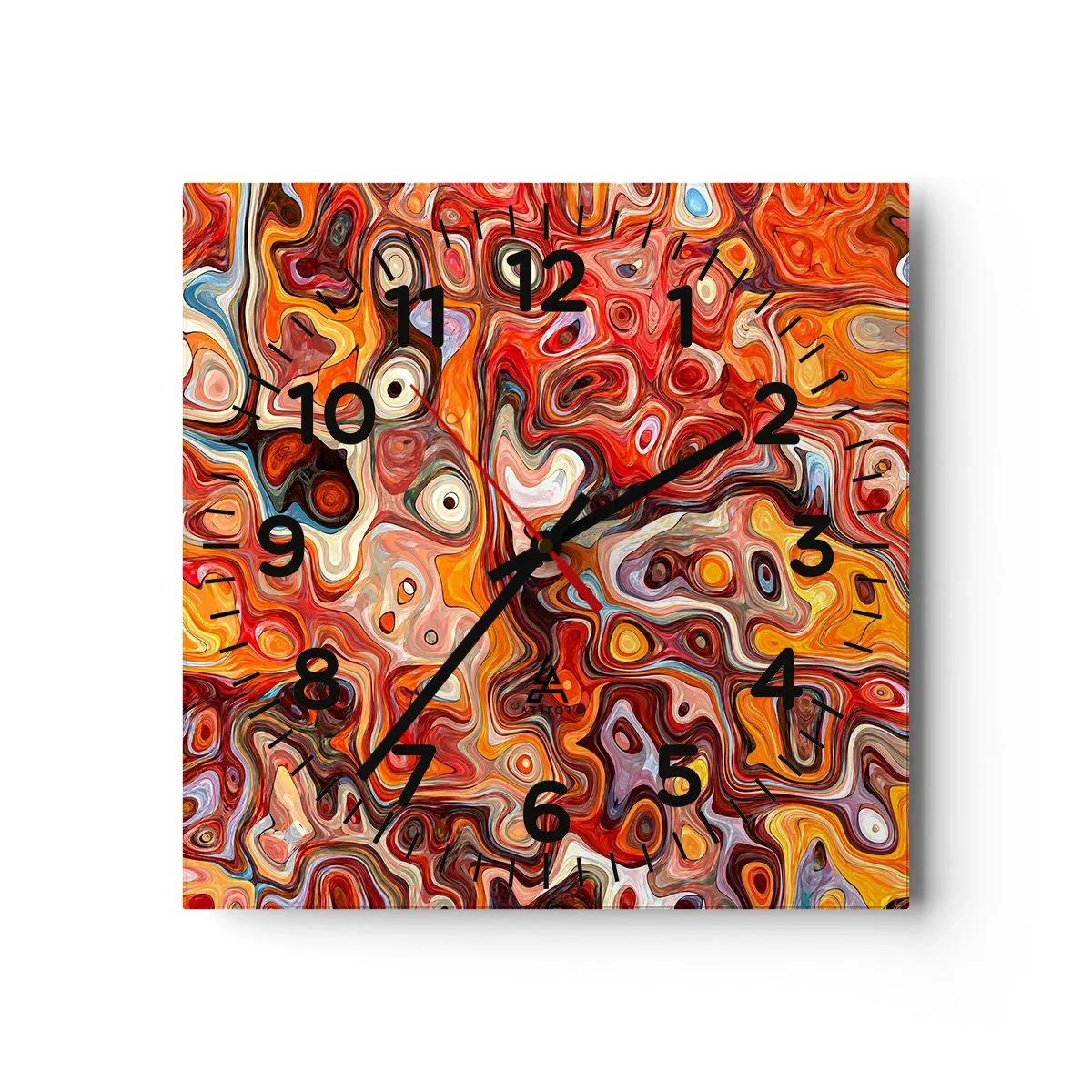 Wandklok - Klok - Als de noten gesmolten zijn in honing - 40x40 cm