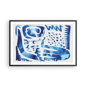 Poster in een zwarte lijst - Terug naar de wortels - 91x61 cm