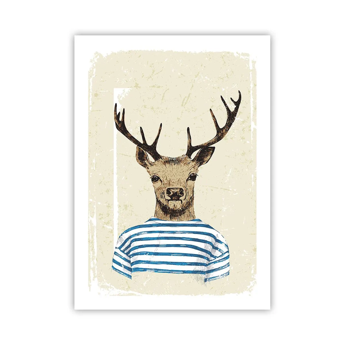 Poster - Omdat ik van gestreepte t-shirts hou! - 50x70 cm