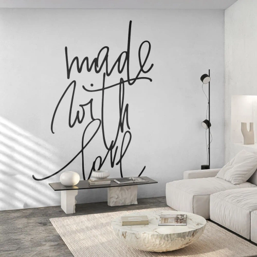 Fotobehang Premium Sand - Het beste merk - Typografie, Bevestiging, Maxim - 100x70 cm