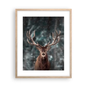 Een poster in een licht eiken lijst - Gekroond tot koning van het bos - 40x50 cm