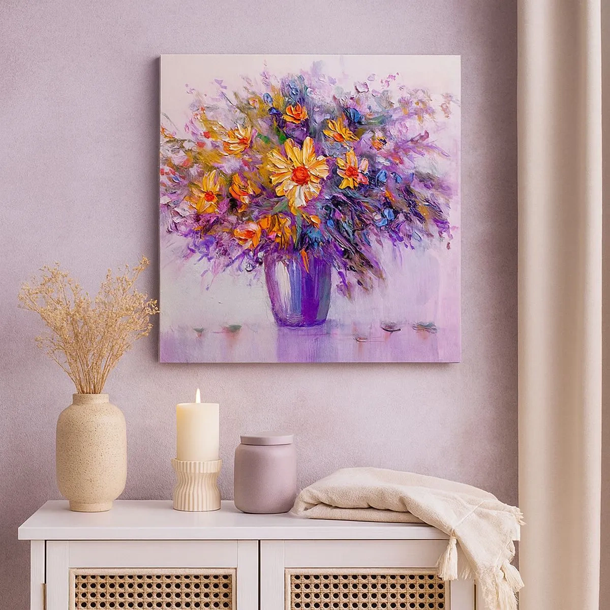 Schilderen op canvas - Het ruikt zoet, ziet er zoet uit - 30x30 cm