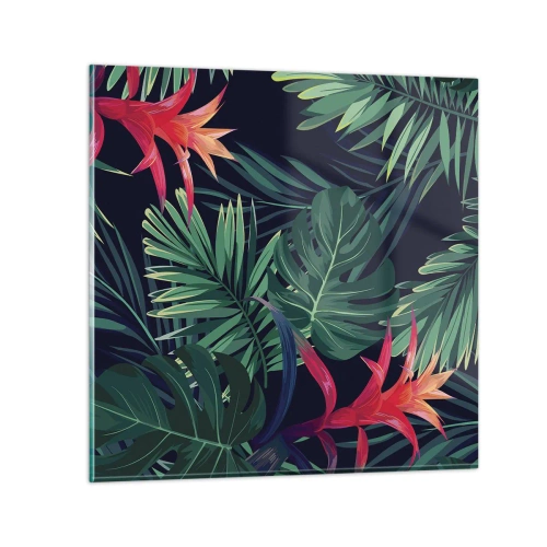 Schilderen op glas - Ontsteken in het groen - 70x70 cm