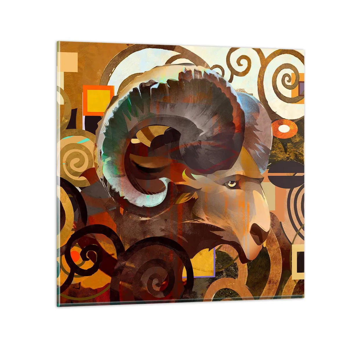 Schilderen op glas - Magie - religies - rituelen - 40x40 cm
