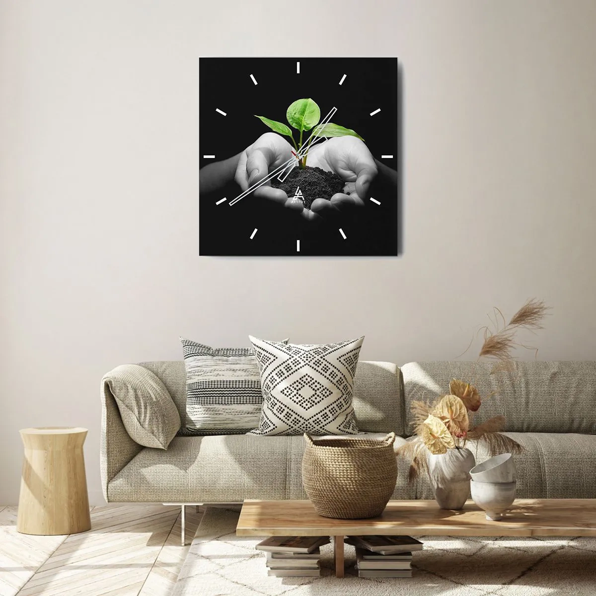 Wandklok - Klok - Ik hou van de natuur, ik bescherm haar - 40x40 cm