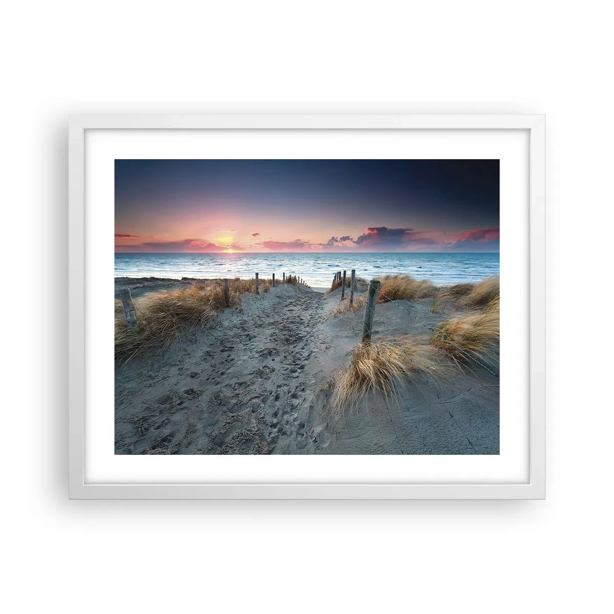 Poster in een witte lijst - Je liet een regenboog van licht stralend... - 50x40 cm