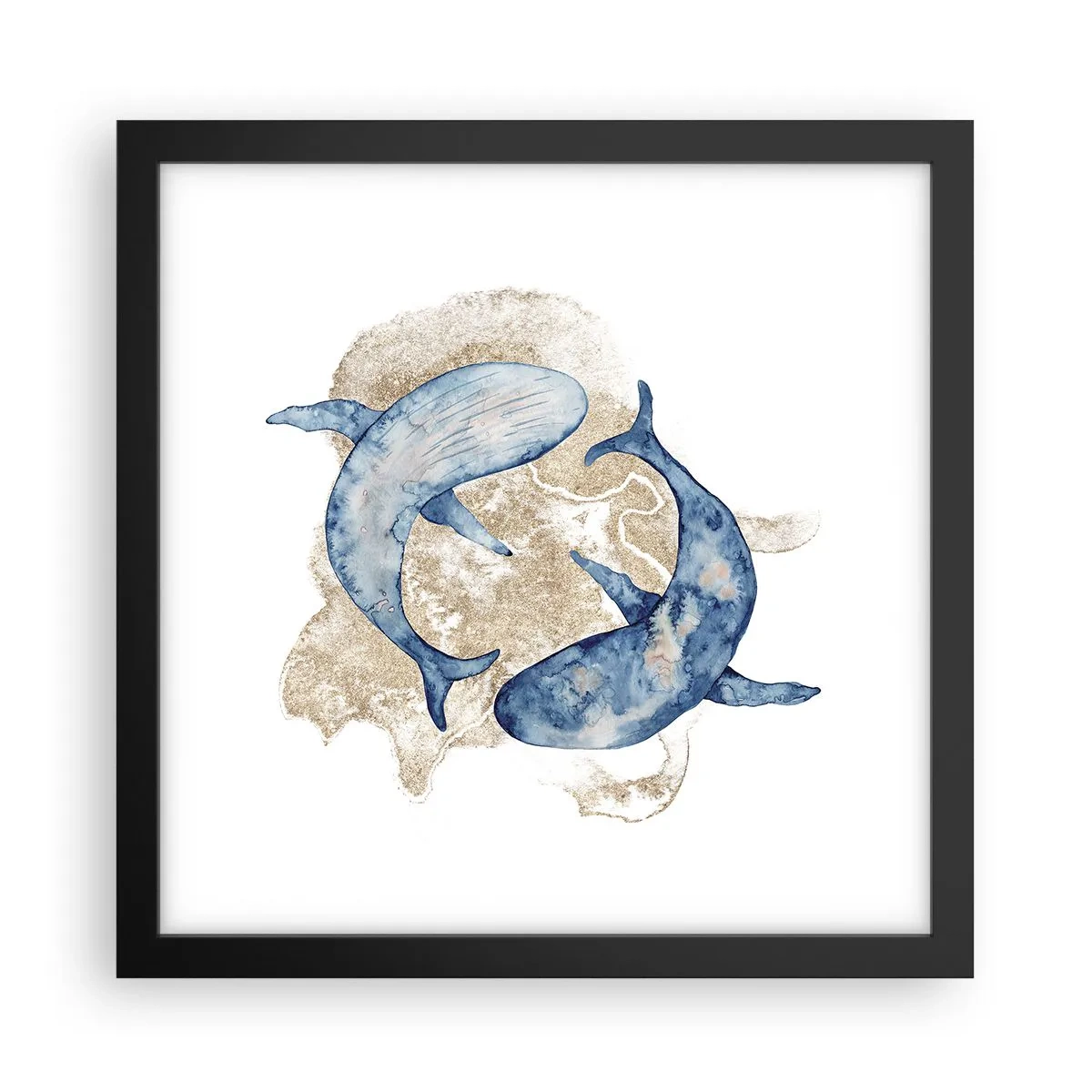 Poster in een zwarte lijst - Vriendschap of liefde? - 30x30 cm