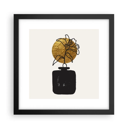 Poster in een zwarte lijst - Schoonheid is goud waard - 30x30 cm