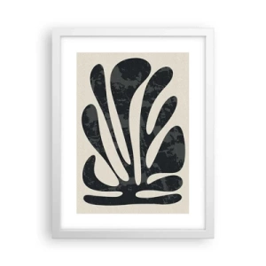 Poster in een witte lijst - Meervingerige abstractie - 30x40 cm