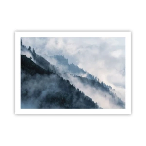 Poster - Mystiek van de bergen - 70x50 cm