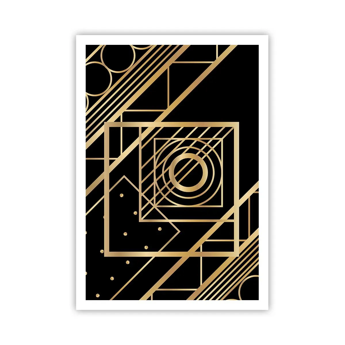 Poster - Gouden geometrie - 70x100 cm