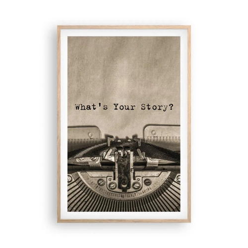 Een poster in een licht eiken lijst - Vertel het mee - 61x91 cm