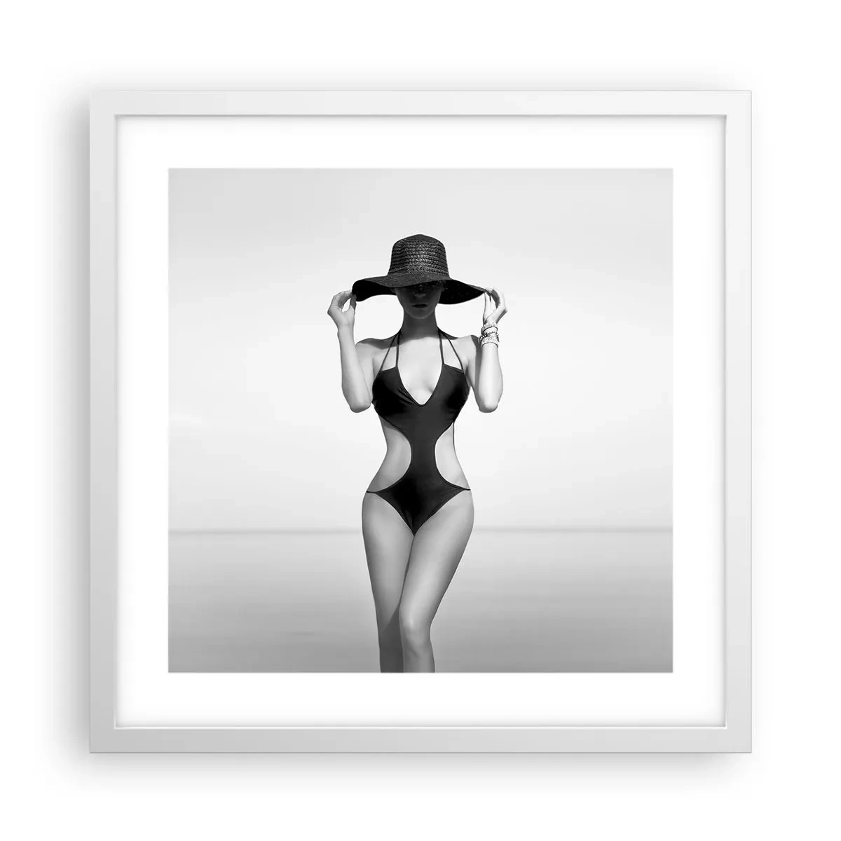 Poster in een witte lijst - Mijn naam is: Elegantie - 40x40 cm