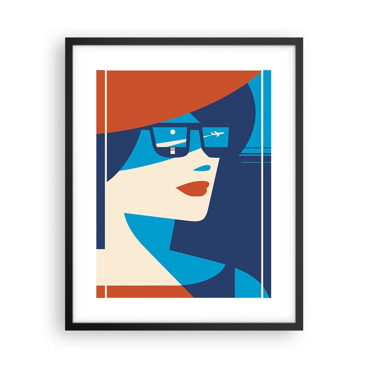 Poster in een zwarte lijst - Vakantie trip - 40x50 cm