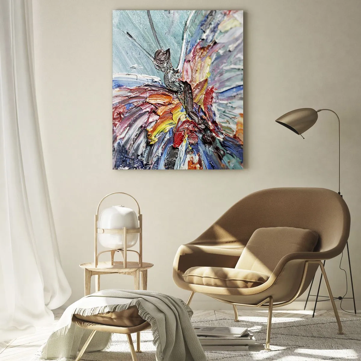 Schilderen op glas - Geschilderd door de natuur - 80x120 cm