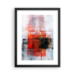 Poster in een zwarte lijst - Een gloeiende compositie  - 30x40 cm