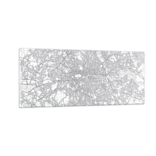 Schilderen op glas - Kaart van het doolhof van Londen - 100x40 cm