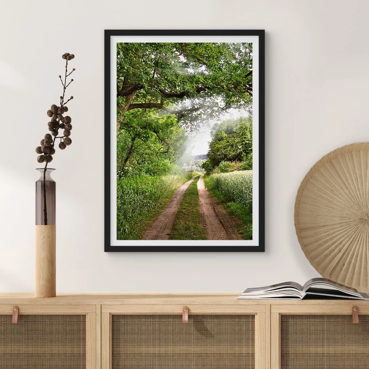 Poster in een zwarte lijst - Et in Arcadia ego - 70x100 cm