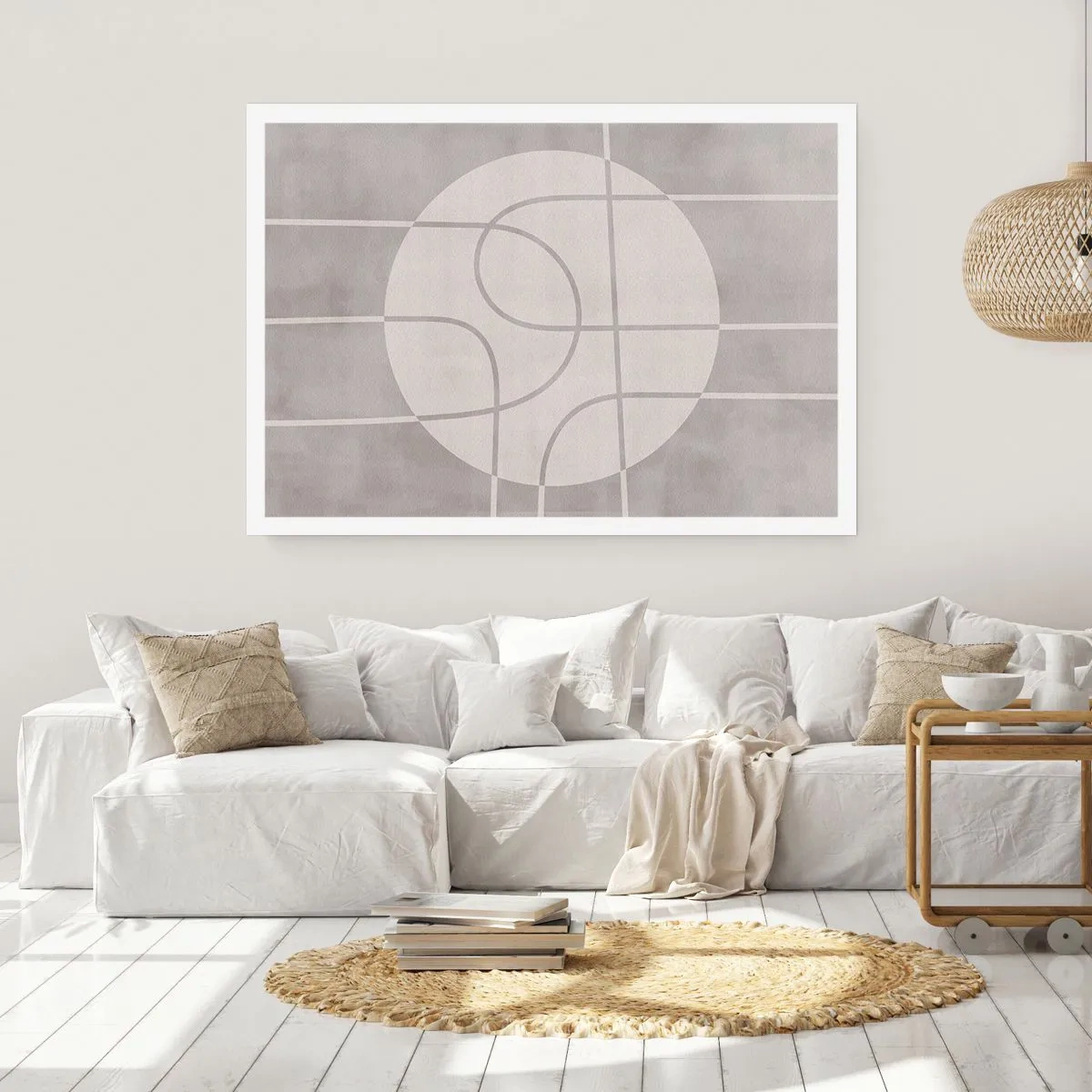 Poster - Rond en rechtdoor - 40x30 cm