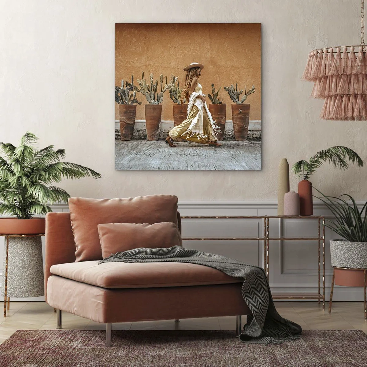 Schilderen op canvas - Hippie-stijl - 60x60 cm