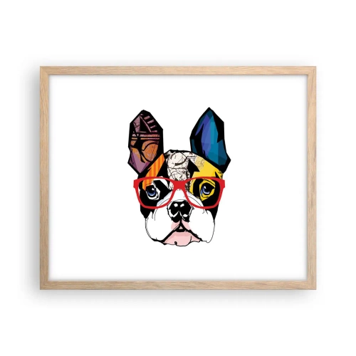 Een poster in een licht eiken lijst - intellectueel - 50x40 cm