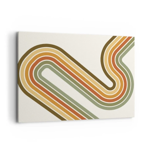 Schilderen op canvas - Zigzag naar het doel - 100x70 cm