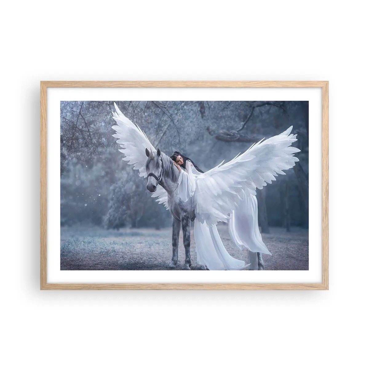 Een poster in een licht eiken lijst - Een geïnspireerd moment - 70x50 cm
