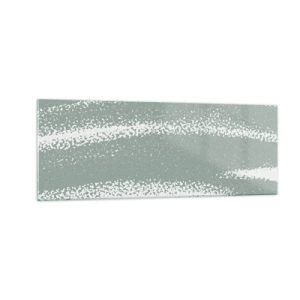 Schilderen op glas - Abstractie in een winterklimaat - 140x50 cm