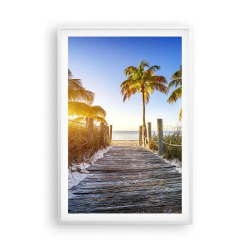 Poster in een witte lijst - Rechtstreeks naar het paradijs - 61x91 cm